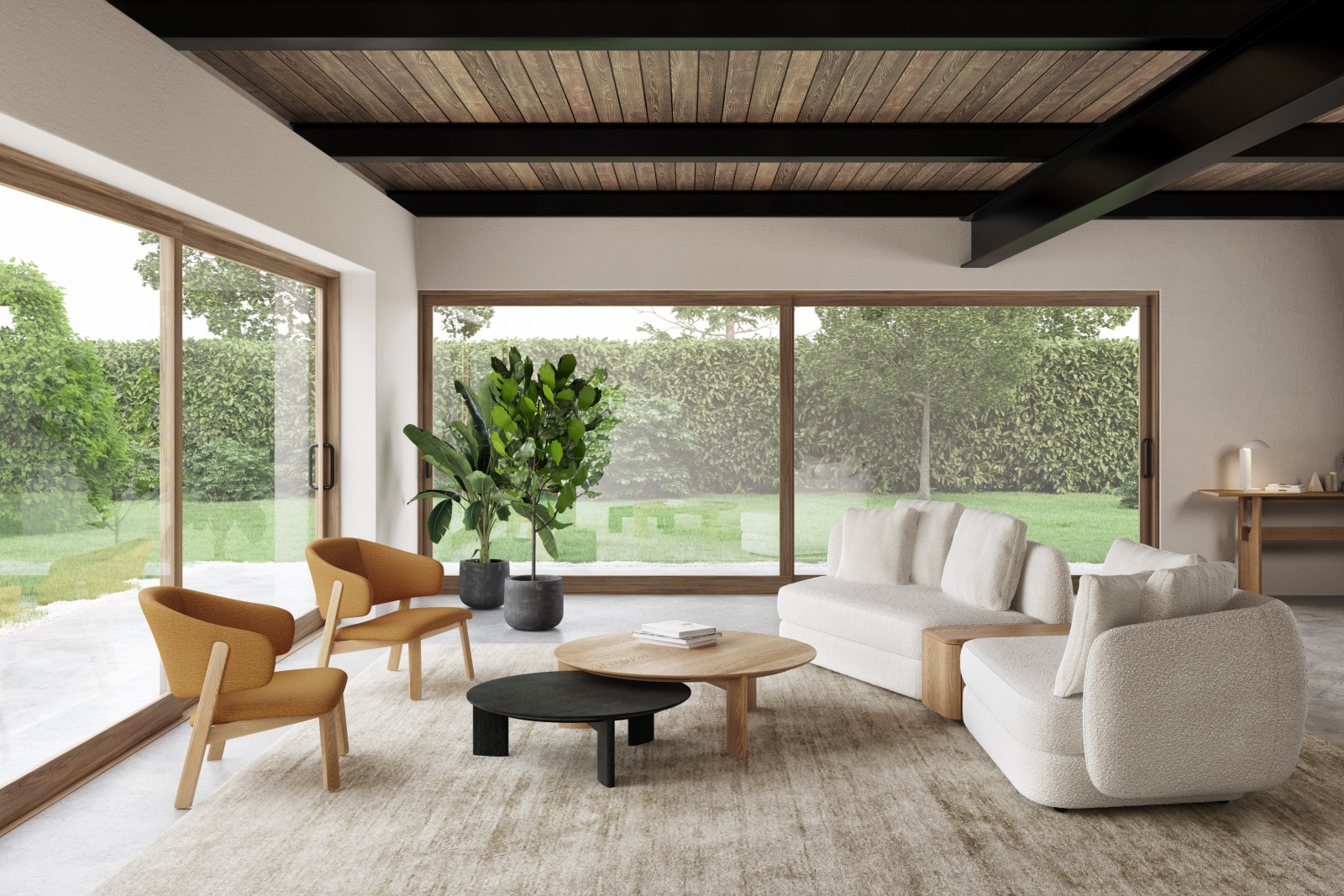 Illustrée en tissu Boris BO061 / Chêne blanc huilé 410