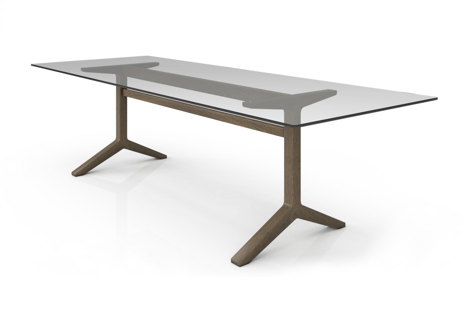 108" Glass top table