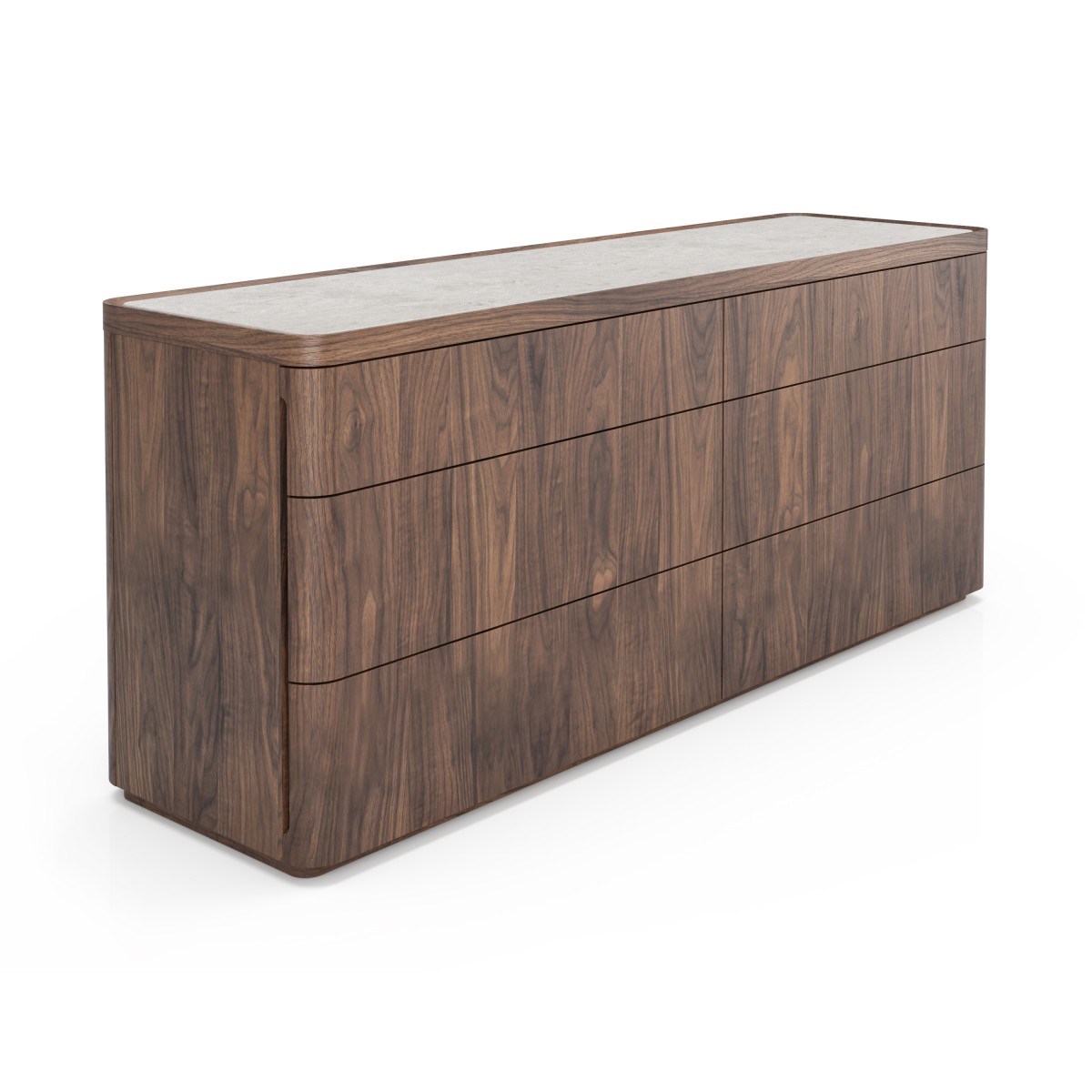 Illustrated in light natural Walnut 500 / Caesarstone Quartz Bianco Drift 831
