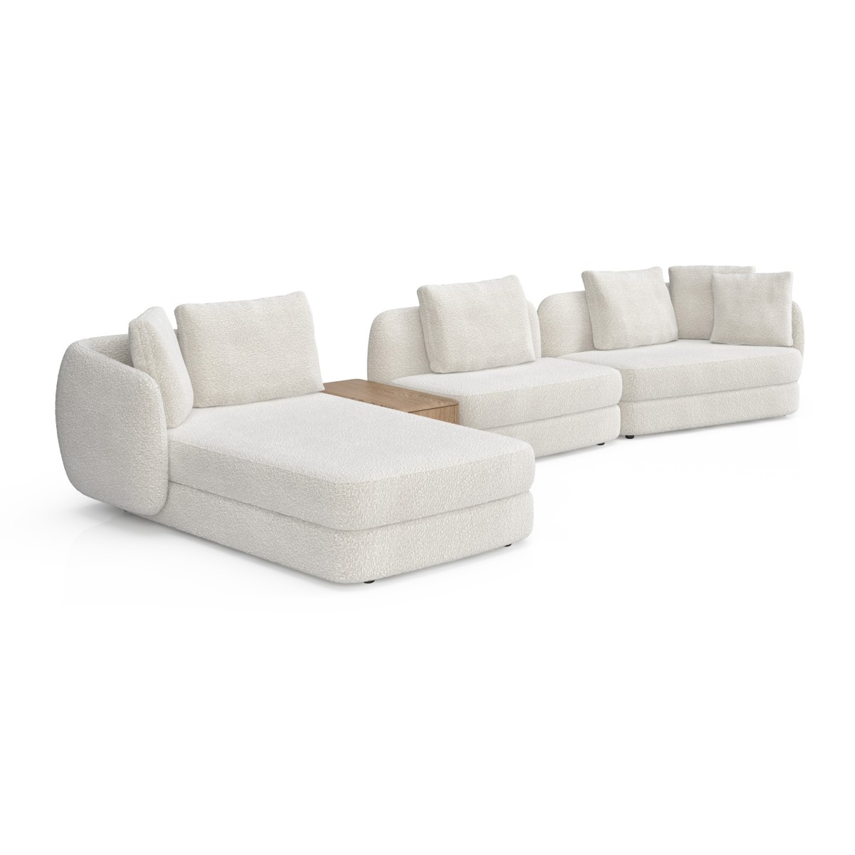 Illustrated in Boris BO061 fabric / Oiled white Oak 410