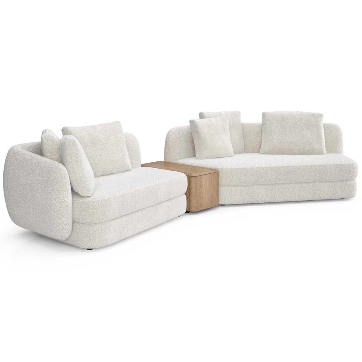 Illustrated in Boris BO061 fabric / Oiled white Oak 410