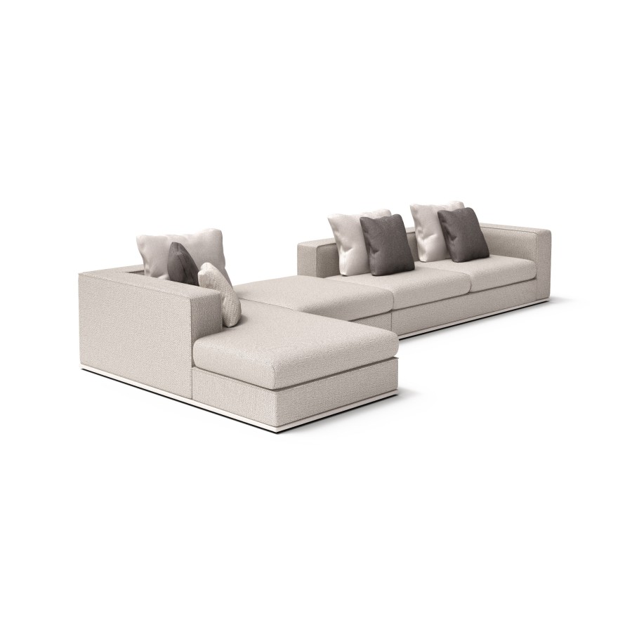 Illustrée en tissu de base Melange ME050 / Coussins en tissu Velvety VY051 & VY052 Illustrée en tissu de base Melange ME050 / Coussins en tissu Velvety VY051 & VY052