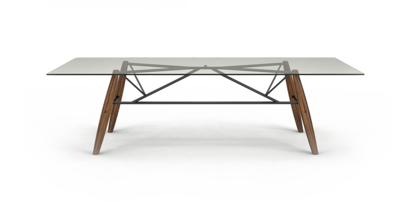 108" Dining Table - Wood & Glass