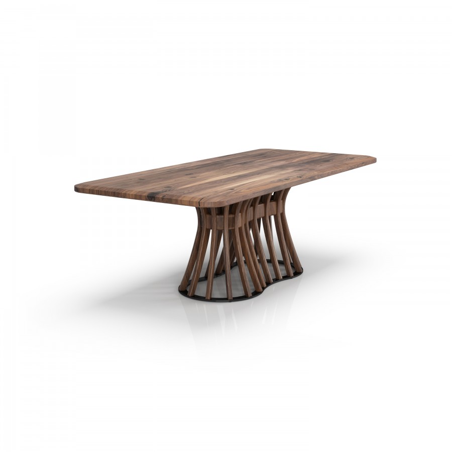 92" Raw Wooden Dining Table