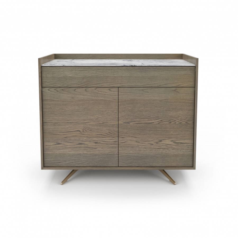 Modern Memento wooden buffet with spacious shelves and drawers