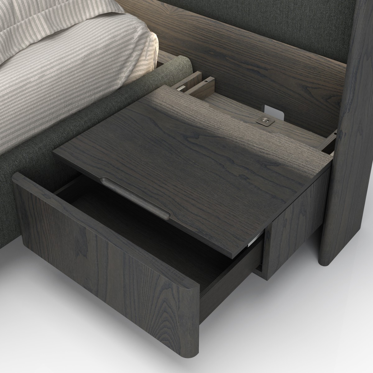 Illustrated in Aged Ash 711 / Velvety fabric VY032