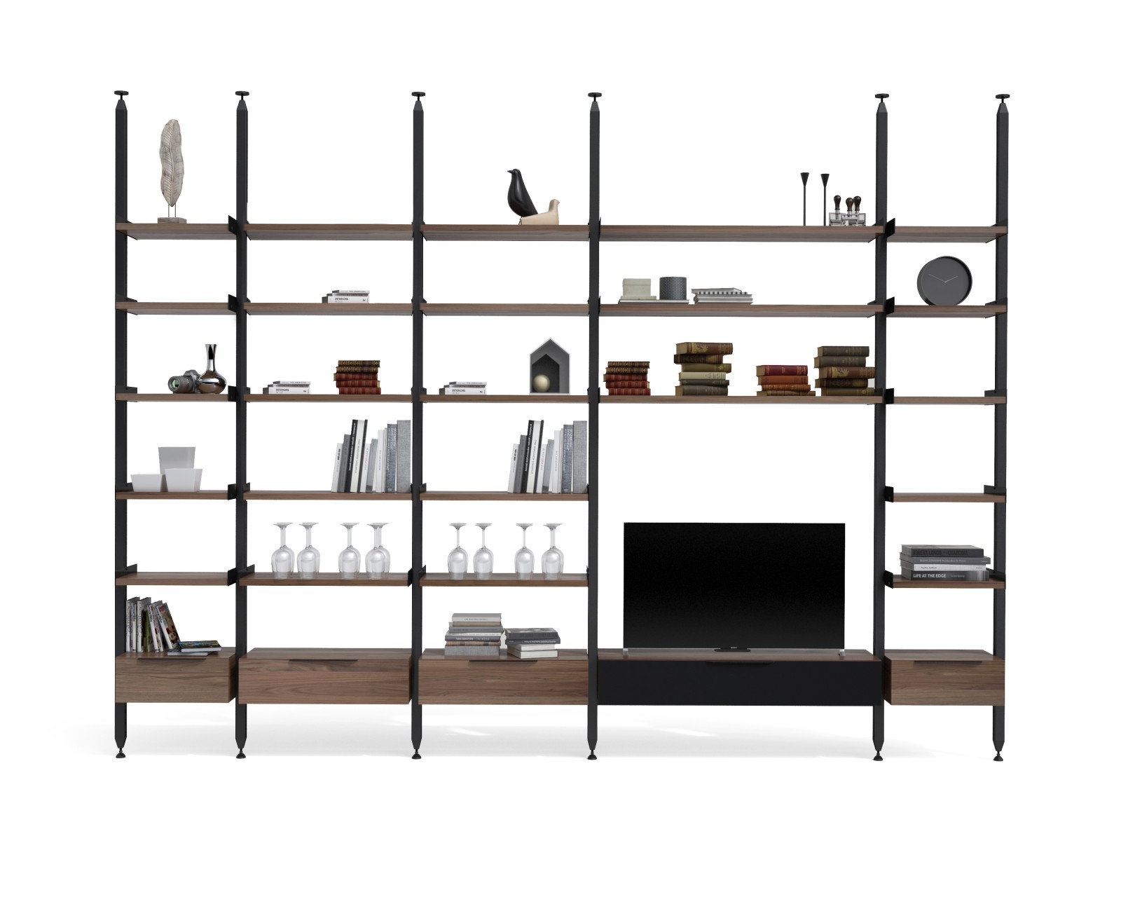 Modern TV stand Slim S-11 with sleek design and ample storage options
